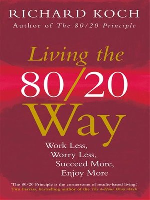 cover image of Living the 80/20 Way